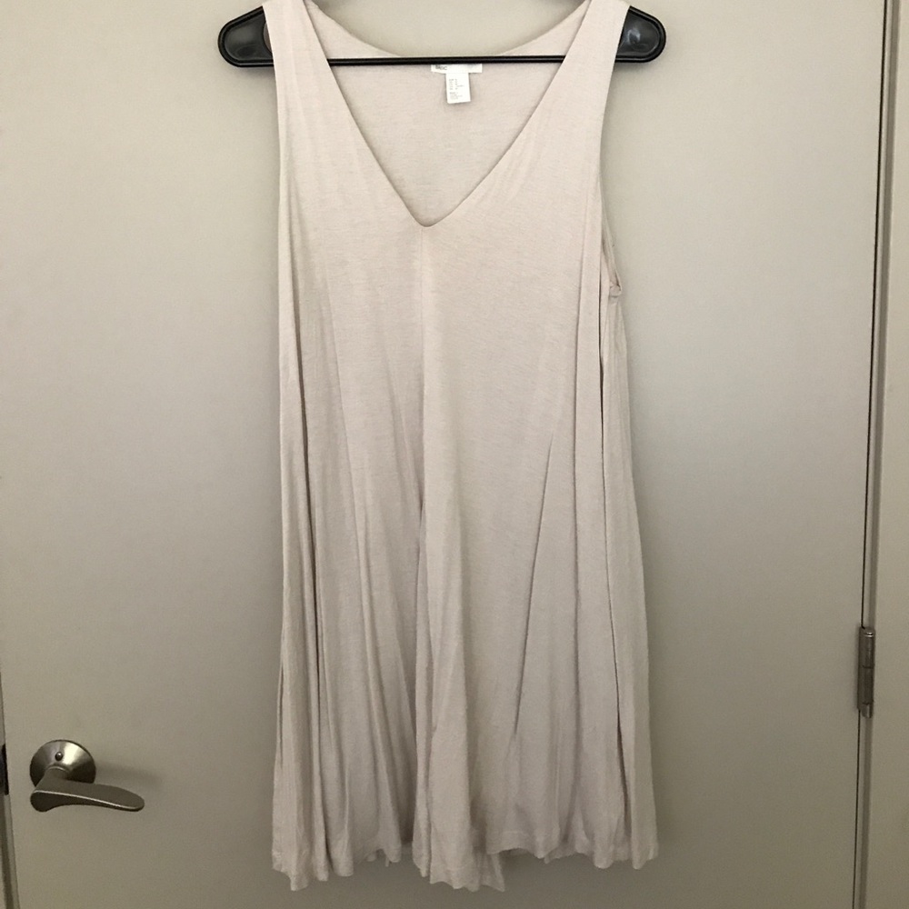 H&M beige swing tank dress